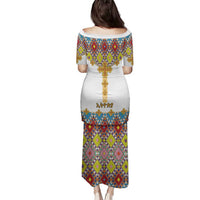 Ethiopian Epiphany Family Matching Puletasi and Hawaiian Shirt Cross Mix Tilet Pattern - Wonder Print Shop