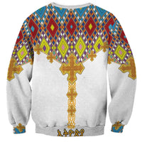 Ethiopian Epiphany Sweatshirt Cross Mix Tilet Pattern - Wonder Print Shop