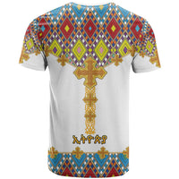 Ethiopian Epiphany T Shirt Cross Mix Tilet Pattern - Wonder Print Shop