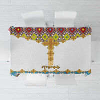 Ethiopian Epiphany Tablecloth Cross Mix Tilet Pattern - Wonder Print Shop