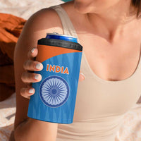 Custom India Cricket 4 in 1 Can Cooler Tumbler Go Men in Blue - Wonder Print Shop