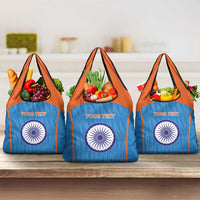 Custom India Cricket Grocery Bag Go Men in Blue