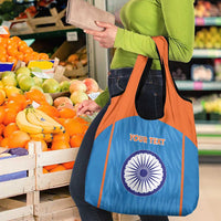 Custom India Cricket Grocery Bag Go Men in Blue