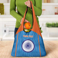 Custom India Cricket Grocery Bag Go Men in Blue