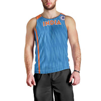 Custom India Cricket Men Tank Top Go Men in Blue - Wonder Print Shop