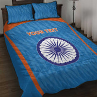 Custom India Cricket Quilt Bed Set Go Men in Blue - Wonder Print Shop
