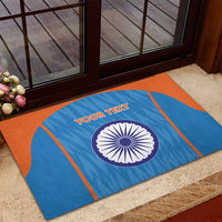 Custom India Cricket Rubber Doormat Go Men in Blue - Wonder Print Shop