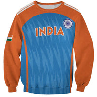Custom India Cricket Sweatshirt Go Men in Blue - Wonder Print Shop