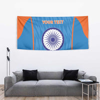 Custom India Cricket Tapestry Go Men in Blue - Wonder Print Shop