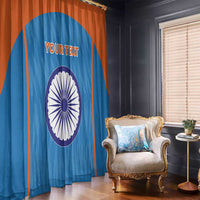 Custom India Cricket Window Curtain Go Men in Blue - Wonder Print Shop