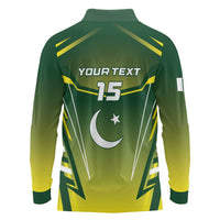 Custom Pakistan Cricket Long Sleeve Polo Shirt Go Shaheens - Wonder Print Shop