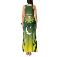 Custom Pakistan Cricket Tank Maxi Dress Go Shaheens - Wonder Print Shop