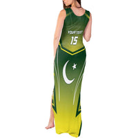 Custom Pakistan Cricket Tank Maxi Dress Go Shaheens - Wonder Print Shop