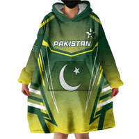 Custom Pakistan Cricket Wearable Blanket Hoodie Go Shaheens - Wonder Print Shop