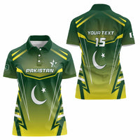Custom Pakistan Cricket Women Polo Shirt Go Shaheens - Wonder Print Shop