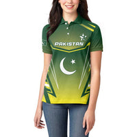 Custom Pakistan Cricket Women Polo Shirt Go Shaheens - Wonder Print Shop