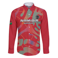 Custom Namibia Football Family Matching Short Sleeve Bodycon Dress and Hawaiian Shirt Go Namibia Warriors - Wonder Print Shop