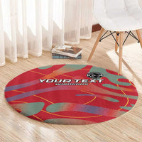 Custom Namibia Football Round Carpet Go Namibia Warriors