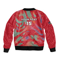 Custom Namibia Football Sleeve Zip Bomber Jacket Go Namibia Warriors - Wonder Print Shop