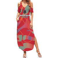 Custom Namibia Football Summer Maxi Dress Go Namibia Warriors - Wonder Print Shop