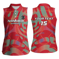 Custom Namibia Football Women Sleeveless Polo Shirt Go Namibia Warriors - Wonder Print Shop