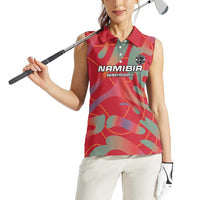 Custom Namibia Football Women Sleeveless Polo Shirt Go Namibia Warriors - Wonder Print Shop