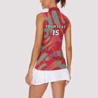 Custom Namibia Football Women Sleeveless Polo Shirt Go Namibia Warriors - Wonder Print Shop