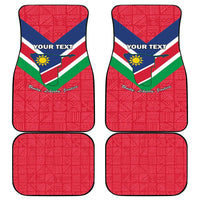 Personalised Namibia Independence Day Car Mats Coat Of Arms With Flag Map - Wonder Print Shop