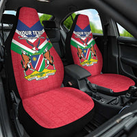 Personalised Namibia Independence Day Car Seat Cover Coat Of Arms With Flag Map - Wonder Print Shop