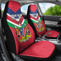 Personalised Namibia Independence Day Car Seat Cover Coat Of Arms With Flag Map - Wonder Print Shop