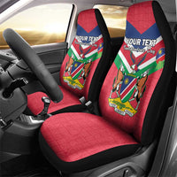 Personalised Namibia Independence Day Car Seat Cover Coat Of Arms With Flag Map - Wonder Print Shop
