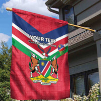 Personalised Namibia Independence Day Garden Flag Coat Of Arms With Flag Map - Wonder Print Shop