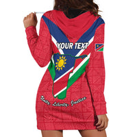 Personalised Namibia Independence Day Hoodie Dress Coat Of Arms With Flag Map - Wonder Print Shop