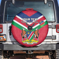 Personalised Namibia Independence Day Spare Tire Cover Coat Of Arms With Flag Map - Wonder Print Shop