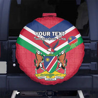 Personalised Namibia Independence Day Spare Tire Cover Coat Of Arms With Flag Map - Wonder Print Shop