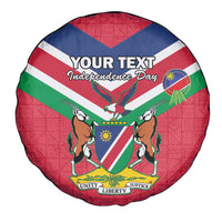Personalised Namibia Independence Day Spare Tire Cover Coat Of Arms With Flag Map - Wonder Print Shop