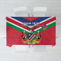 Personalised Namibia Independence Day Tablecloth Coat Of Arms With Flag Map - Wonder Print Shop
