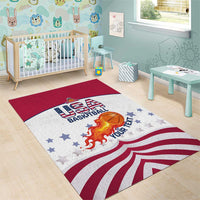 Custom United States Basketball Area Rug Go Champions
