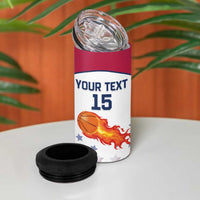 Custom United States Basketball 4 in 1 Can Cooler Tumbler Go Champions