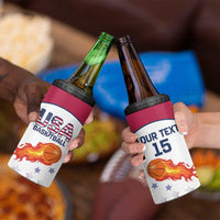 Custom United States Basketball 4 in 1 Can Cooler Tumbler Go Champions