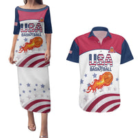 Custom United States Basketball Couples Matching Puletasi and Hawaiian Shirt Go Champions
