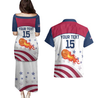 Custom United States Basketball Couples Matching Puletasi and Hawaiian Shirt Go Champions