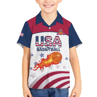 Custom United States Basketball Family Matching Summer Maxi Dress and Hawaiian Shirt Go Champions