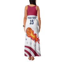 Custom United States Basketball Family Matching Tank Maxi Dress and Hawaiian Shirt Go Champions
