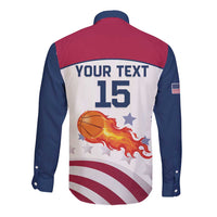 Custom United States Basketball Long Sleeve Button Shirt Go Champions