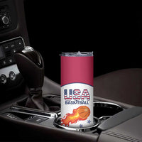 Custom United States Basketball Skinny Tumbler Go Champions