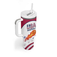 Custom United States Basketball Tumbler With Handle Go Champions