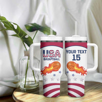 Custom United States Basketball Tumbler With Handle Go Champions