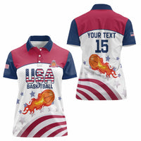 Custom United States Basketball Women Polo Shirt Go Champions