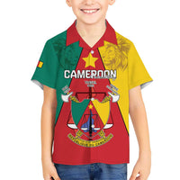 Personalised Cameroon National Day Hawaiian Shirt Coat Of Arms With Lion